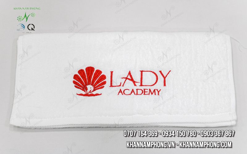 khăn Spa, Khăn Gội 100% Cotton Thêu Logo Lady Academy 34x80cm (Dày dặn) khăn Spa, Khăn Gội 100% Cotton Thêu Logo Lady Academy 34x80cm (Dày dặn)