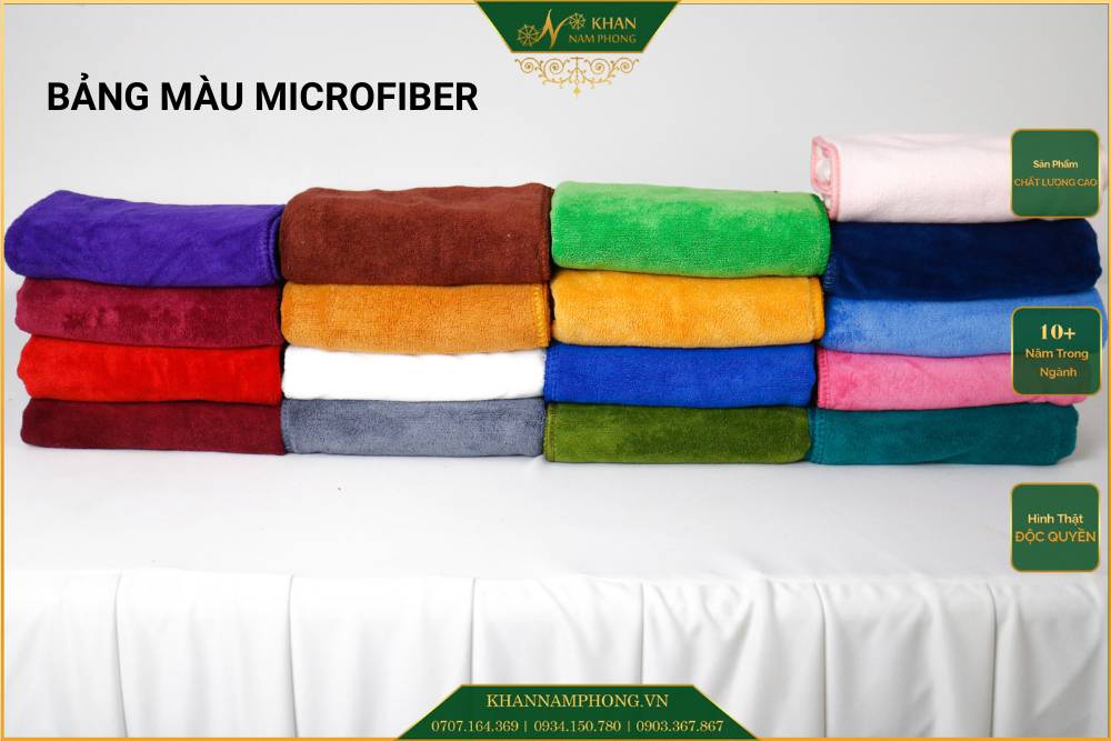 Bảng màu khăn microfiber của Nam Phong mới nhất