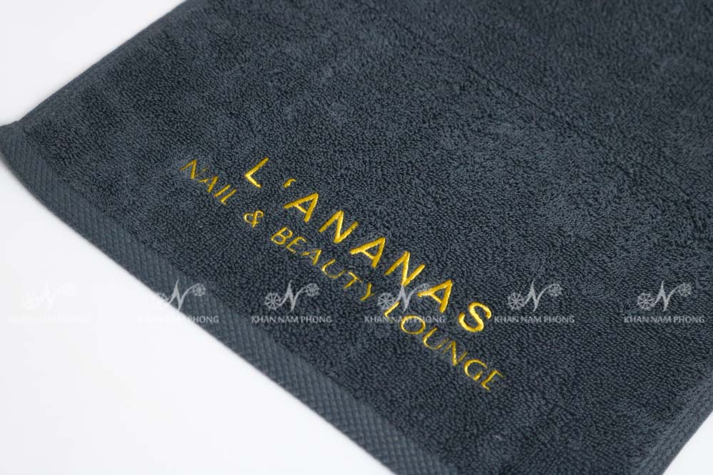 Khăn Spa, Khăn Gội Đầu 100% Cotton Thêu Logo L' ANANAS Màu Xám Khăn Spa, Khăn Gội Đầu 100% Cotton Thêu Logo L' ANANAS Màu Xám