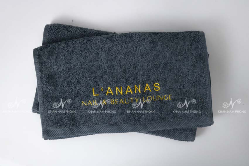 Khăn Spa, Khăn Gội Đầu 100% Cotton Thêu Logo L' ANANAS Màu Xám Khăn Spa, Khăn Gội Đầu 100% Cotton Thêu Logo L' ANANAS Màu Xám