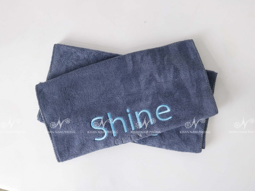 Khăn Quấn Tóc Spa Microfiber Màu Xám Thêu Logo Kt - 35X75Cm Khăn Quấn Tóc Spa Microfiber Màu Xám Thêu Logo KT - 35x75cm