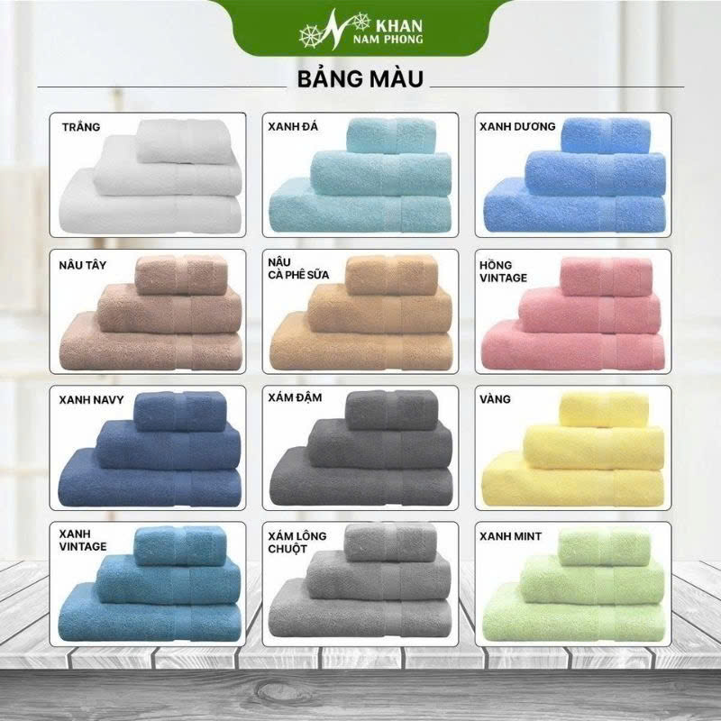 Bảng Màu Khăn Trải Giường Spa Cotton Bảng màu khăn trải giường Spa Cotton