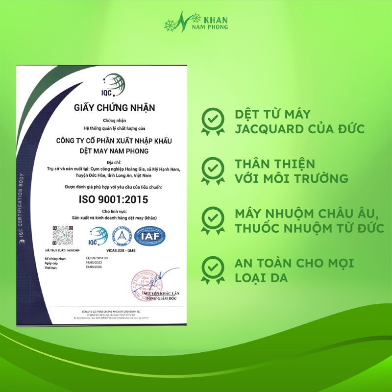Cam Kết Từ Khăn Nam Phong Cam kết từ Khăn Nam Phong