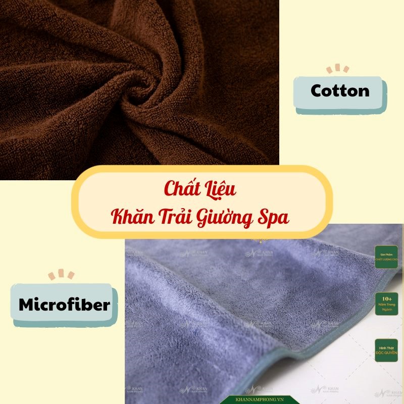Chất Liệu Khăn Trải Giường Spa Chất liệu khăn trải giường spa