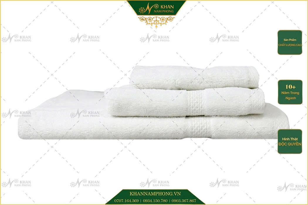 Combo Khăn Khách Sạn Gồm Khăn Tắm + Khăn Mặt + Khăn Tay Combo khăn khách sạn gồm khăn tắm + khăn mặt + khăn tay