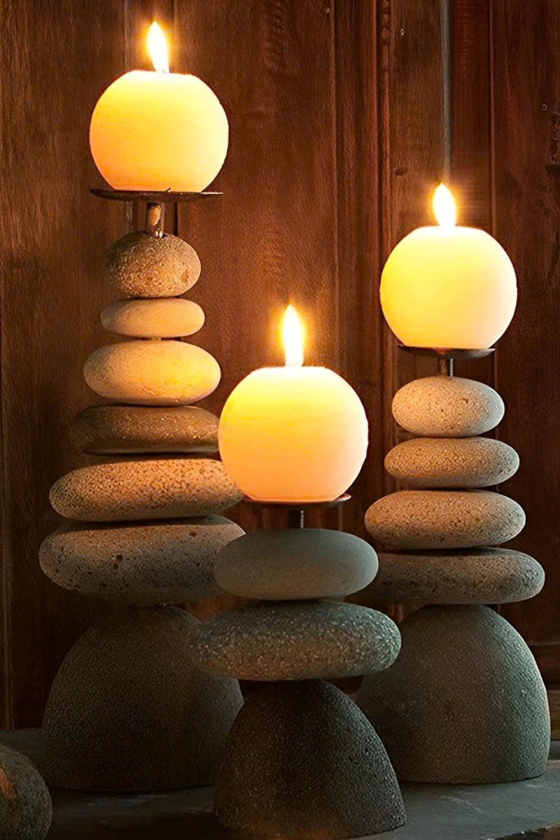 Tạo Điểm Nhấn Trong Trang Trí Spa Qua Những Chiếc Đá Nến Phong Cách Zen Tạo điểm nhấn trong trang trí spa qua những chiếc đá nến phong cách zen