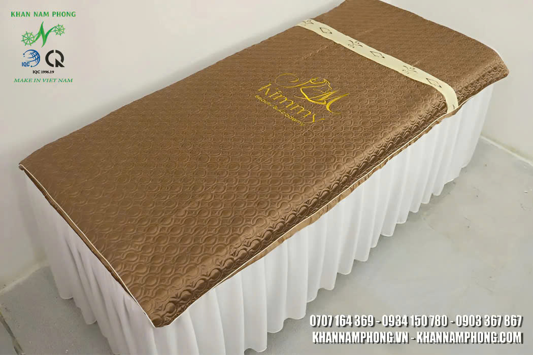Ga trải giường spa chất liệu cotton chần bông