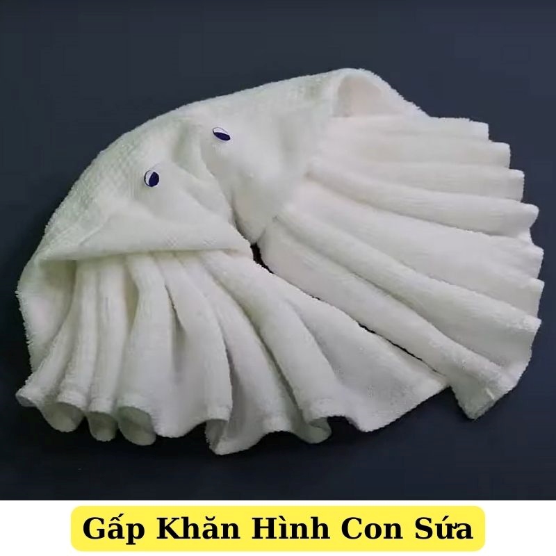 Gấp Khăn Salon, Spa Hình Con Sứa Gấp khăn salon, spa hình con sứa