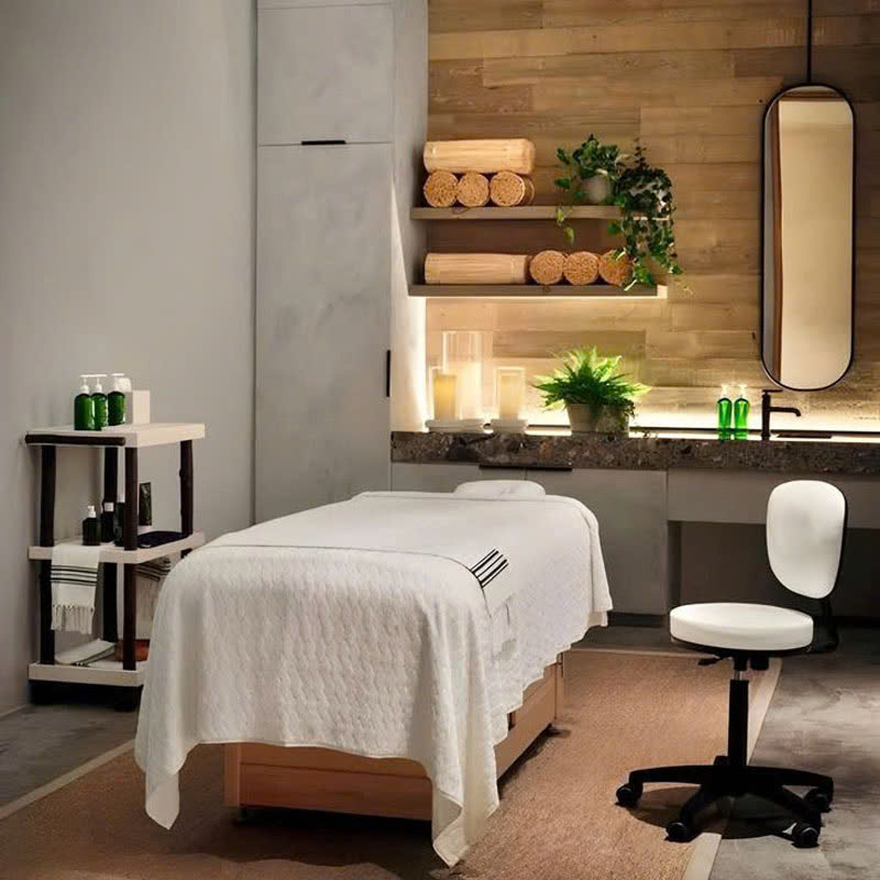 Giường Gỗ Trang Trí Spa Giường gỗ trang trí spa