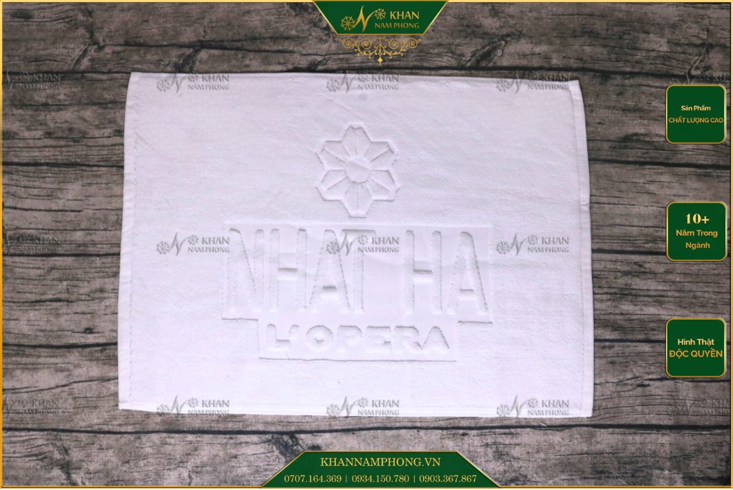 Khăn Dập Nổi Logo Khăn dập nổi logo