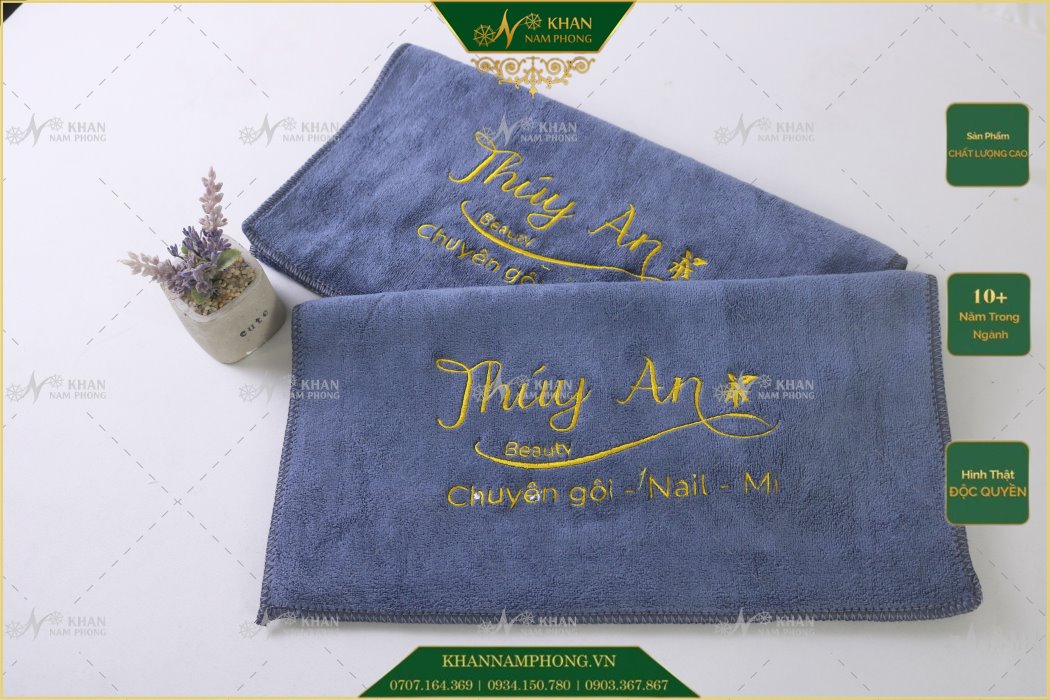 Khăn Gội Đầu, Khăn Ủ Tóc Chuyên Dụng Microfiber, Cotton 100% Cao Cấp Thêu Logo - Kt 34X80Cm Khăn Gội Đầu, Khăn Ủ Tóc Chuyên Dụng Microfiber, Cotton 100% Cao Cấp Thêu Logo - KT 34x80cm