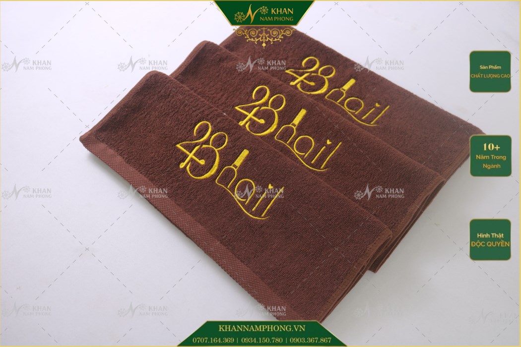 Khăn Body Spa Cotton &Amp; Microfiber Có Thêu Logo - Kt 34X80Cm Khăn nail thêu logo 34x80cm chất liệu cotton tự nhiên