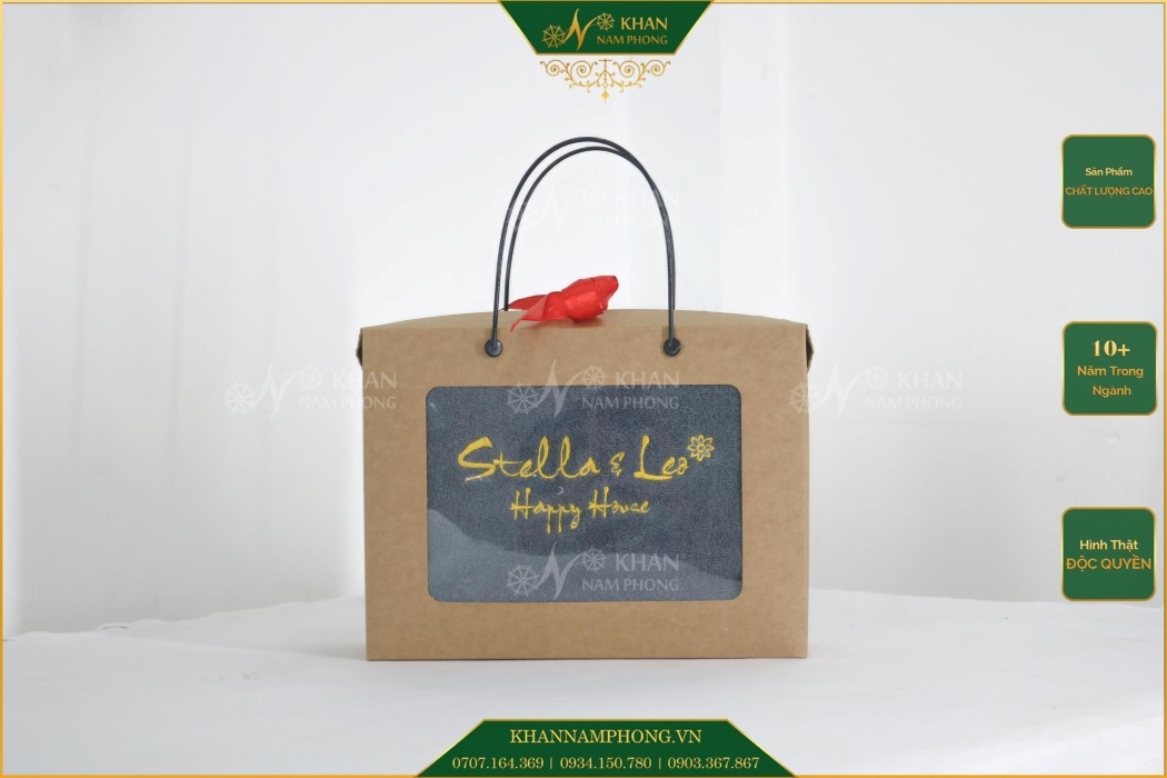Khăn Quà Tặng Thêu Logo Chất Liệu Cotton Khăn quà tặng thêu logo chất liệu cotton