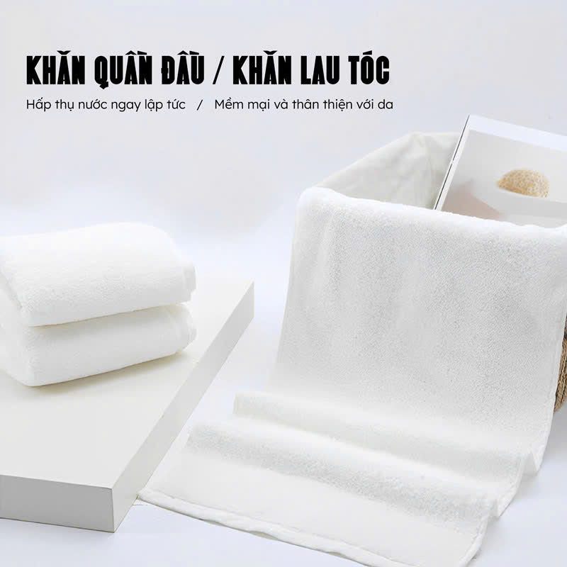 Khăn Quấn Đầu Và Khăn Lau Tóc Khách Sạn Khăn quấn đầu và khăn lau tóc khách sạn