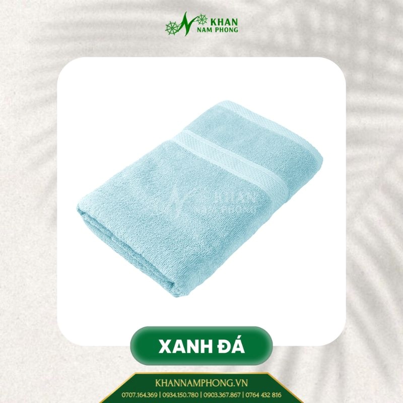 Khăn Tắm Cotton 60X120Cm Màu Xanh Đá Dành Cho Gia Đình Khăn tắm cotton 60x120cm màu xanh đá dành cho gia đình