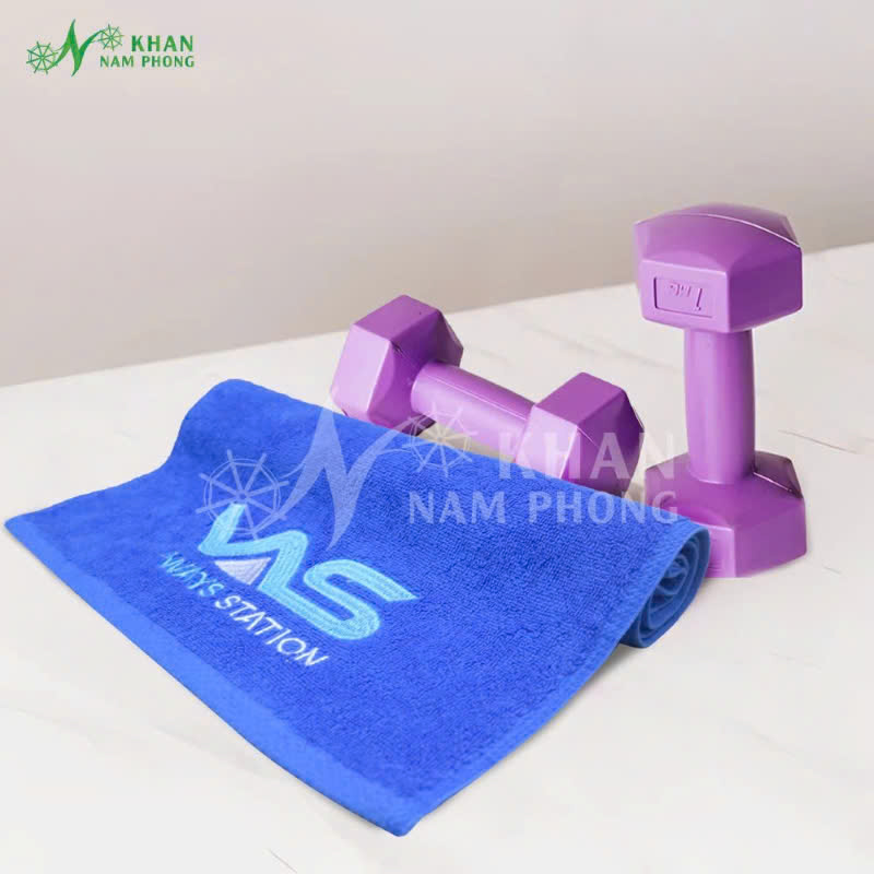 Khăn tập gym tại Bình Dương thêu logo WAYS STATION Khăn tập gym tại Bình Dương thêu logo WAYS STATION