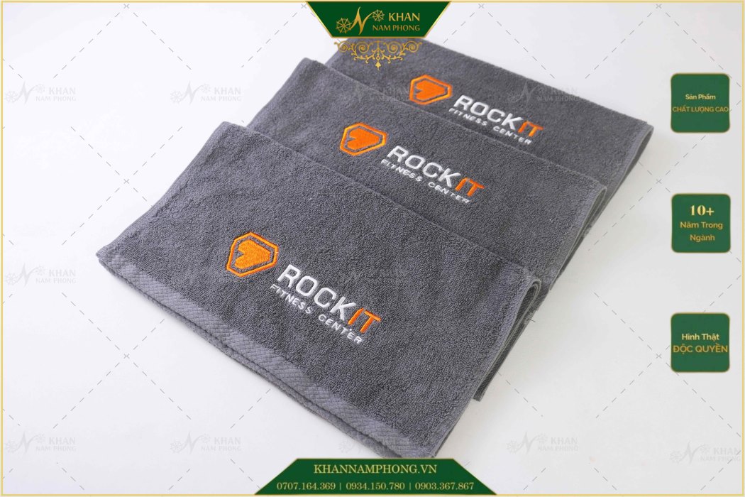 Khăn Tập Gym Thêu Logo Khăn tập gym thêu logo