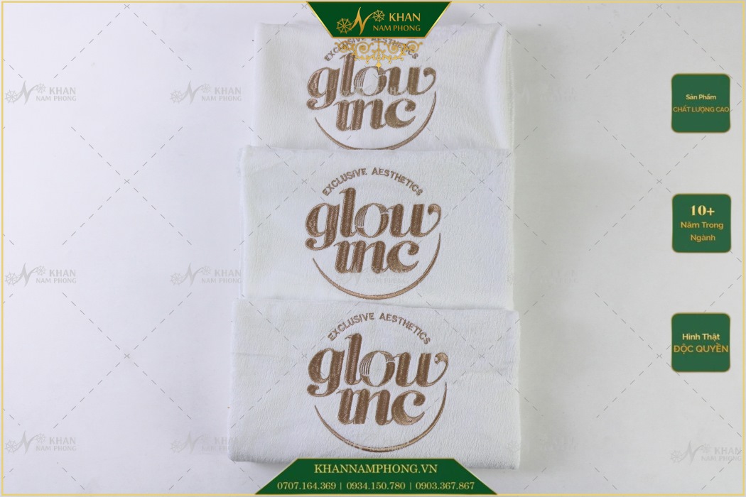 Khăn Trải Giường Microfiber 90X190Cm Thêu Logo Glow Inc Khăn trải giường microfiber 90x190cm thêu logo Glow Inc