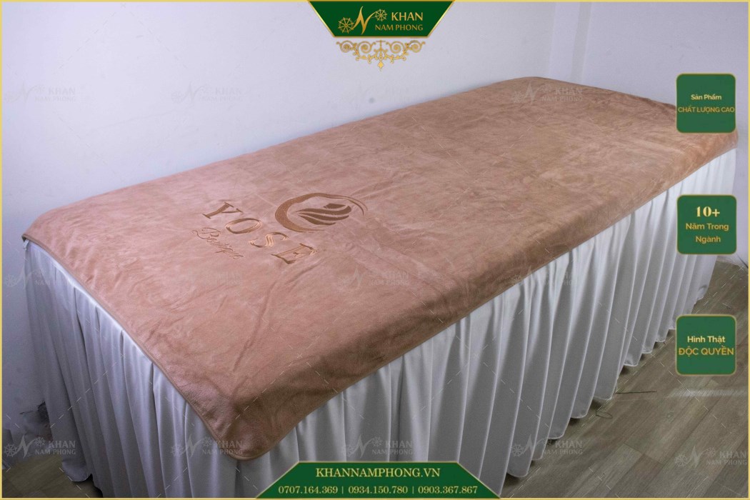 Khăn Trải Giường Spa Đà Nẵng, Chất Liệu Microfiber, Màu Nâu Socola Khăn trải giường spa Đà Nẵng, chất liệu microfiber, màu nâu socola