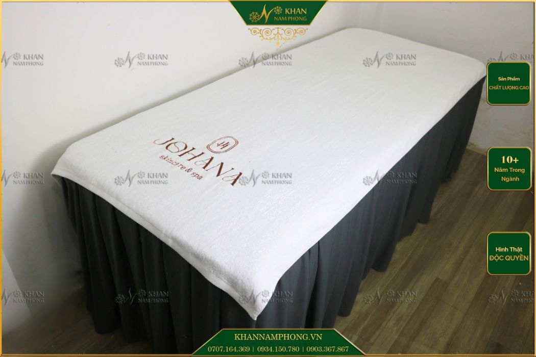 Khăn trải giường spa Hà Nội màu trắng chất liệu cotton thấm hút tốt Khăn trải giường spa Hà Nội màu trắng chất liệu cotton thấm hút tốt