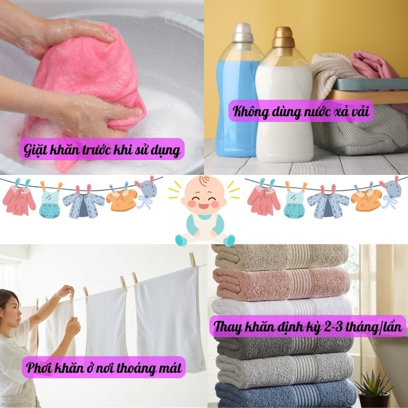 Lưu Ý Khi Sử Dụng Khăn Tắm Cho Trẻ Sơ Sinh Lưu ý khi sử dụng khăn tắm cho trẻ sơ sinh