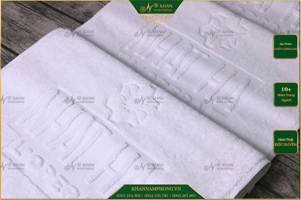 Khăn Spa Dập Logo, Chất Liệu Cotton Khăn spa dập logo, chất liệu cotton