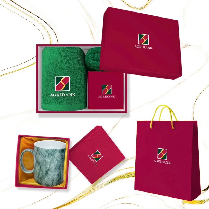 Set Khăn Quà Tặng 300K Thêu Logo Set khăn quà tặng 300k thêu logo