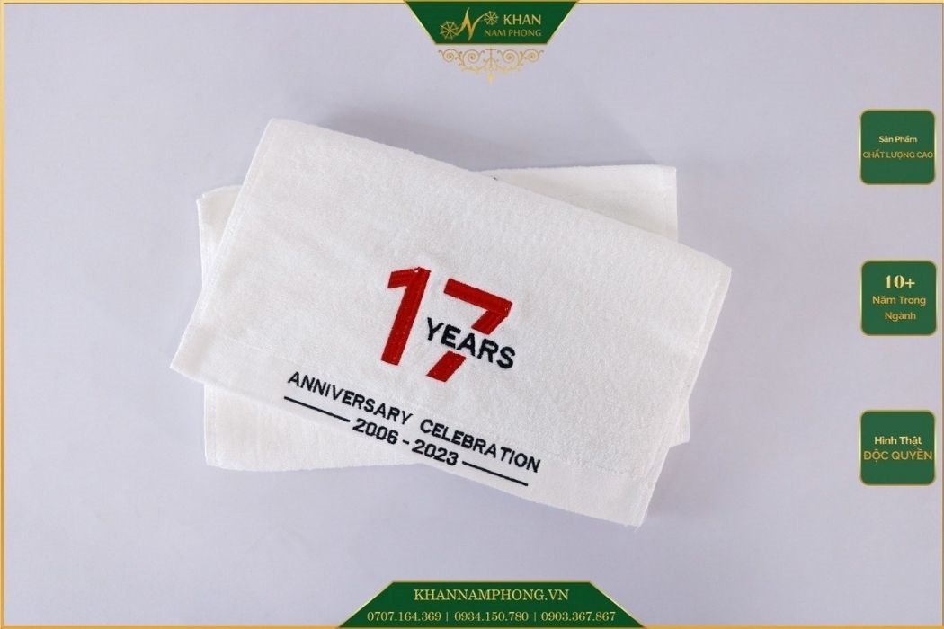 Khăn Quà Tặng Nhân Dịp Sự Kiện Công Ty Chất Liệu Cotton + Thêu Logo Khăn quà tặng nhân dịp sự kiện công ty chất liệu cotton + thêu logo
