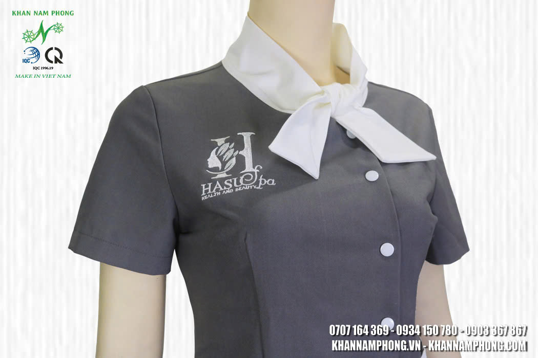 Đồng Phục Thêu Logo Hasu Spa Đồng phục thêu logo Hasu Spa