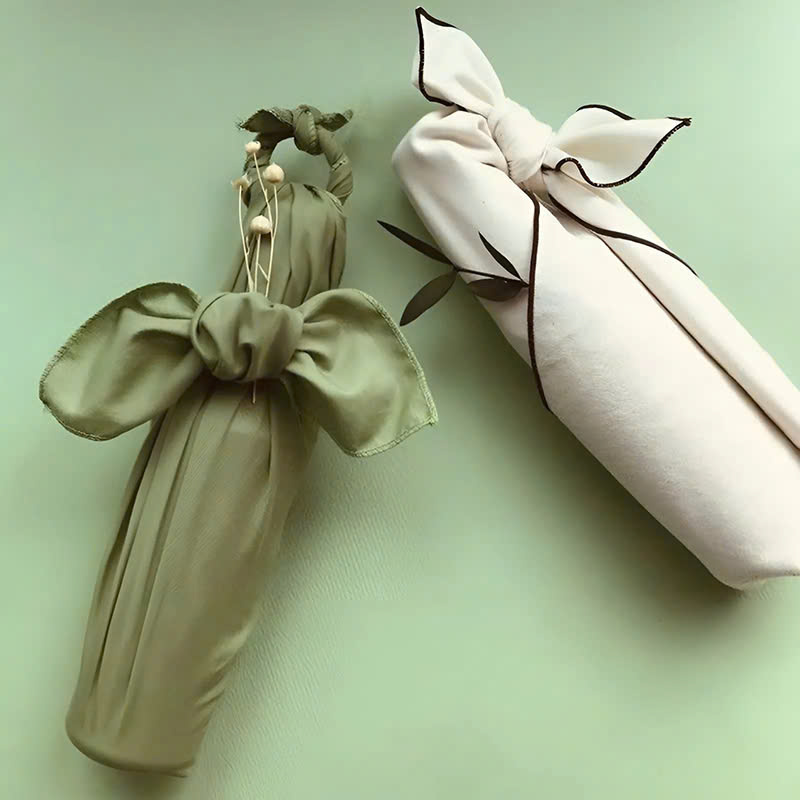 Gói Quà Furoshiki Hình Chai Rượu Gói quà furoshiki hình chai rượu