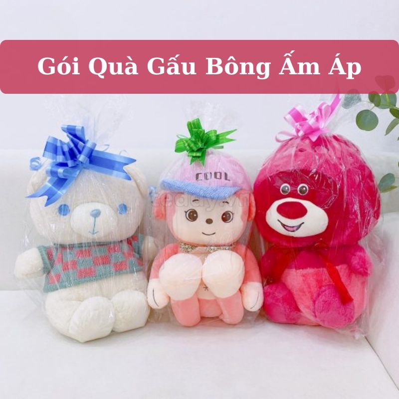 Gói Quà Gấu Bông Ấm Áp Gói quà gấu bông ấm áp
