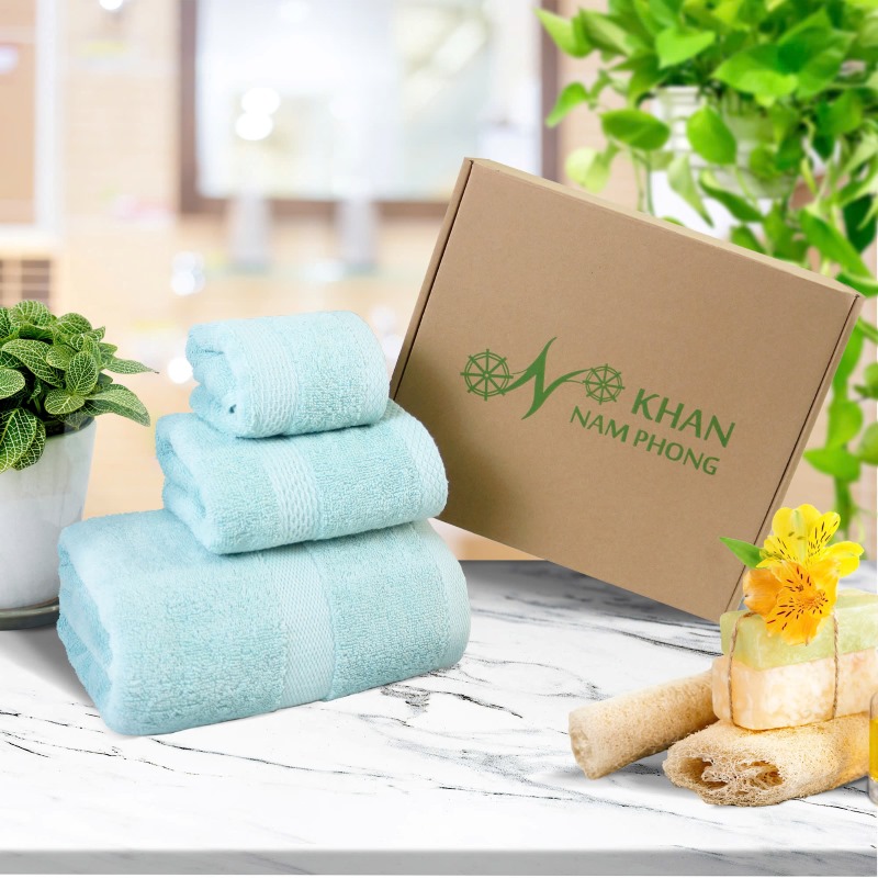 Khăn Tắm Nam Phong Cotton Nhập Từ Mỹ Màu Xanh Mint Khăn tắm Nam Phong cotton nhập từ Mỹ màu xanh mint