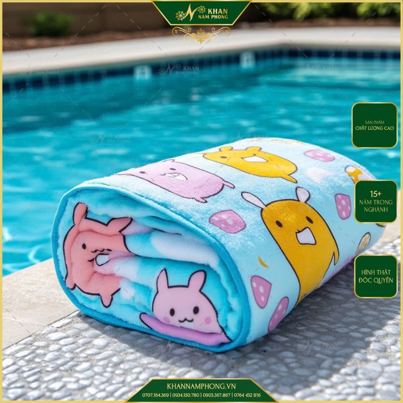 Khăn Hồ Bơi Chất Liệu Con Vật Đáng Yêu Cho Bé Chất Liệu Microfiber Khăn hồ bơi chất liệu con vật đáng yêu cho bé chất liệu microfiber