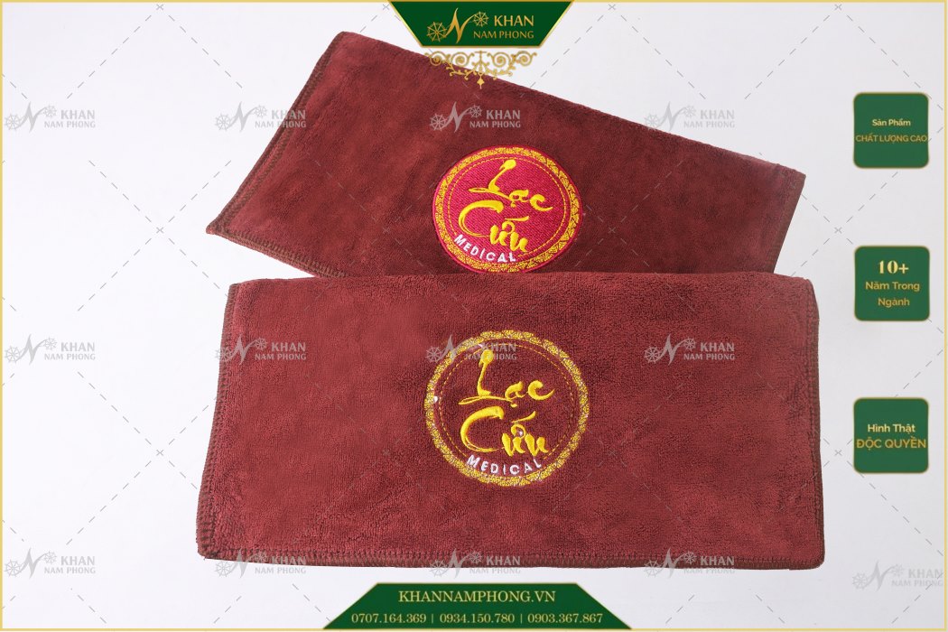 Khăn Lau Mặt Microfiber Dành Cho Spa Thêu Logo Khăn lau mặt microfiber dành cho spa thêu logo