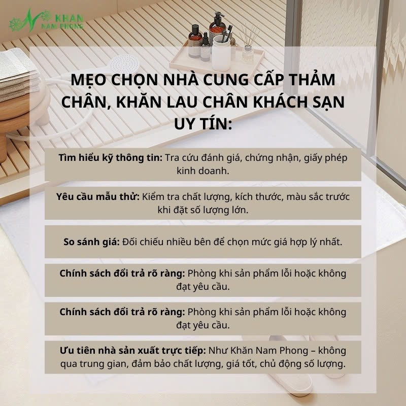 Mẹo Tìm Nhà Cung Cấp Thảm Chân Và Khăn Khách Sạn Cao Cấp Mẹo tìm nhà cung cấp thảm chân và khăn khách sạn cao cấp