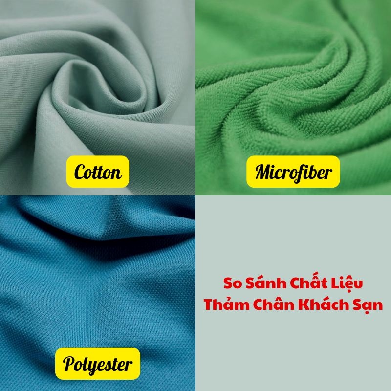 So Sánh Chất Liệu Thảm Chân Khách Sạn So sánh chất liệu thảm chân khách sạn