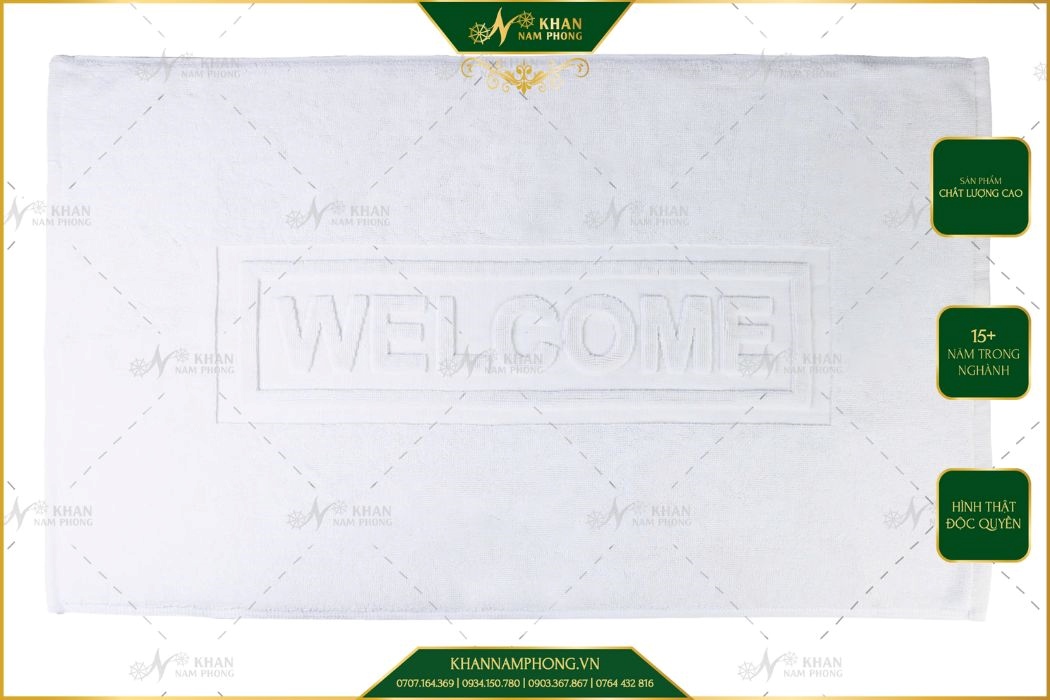 Thảm Chùi Chân Khách Sạn, Resort Dập Logo Welcome 320Gr (Nhiều Màu) Thảm Chùi Chân Khách Sạn, Resort Dập Logo WelCome 320gr (Nhiều Màu)