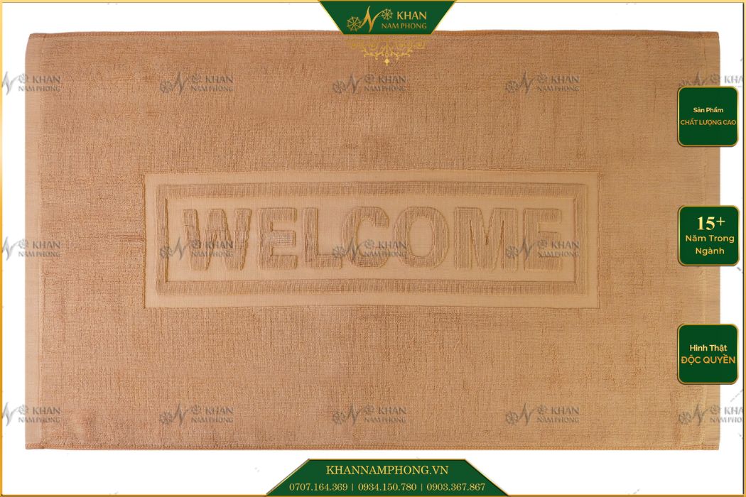 Thảm Chùi Chân Khách Sạn, Resort Dập Logo Welcome 320Gr (Nhiều Màu) Thảm Chùi Chân Khách Sạn, Resort Dập Logo WelCome 320gr (Nhiều Màu)
