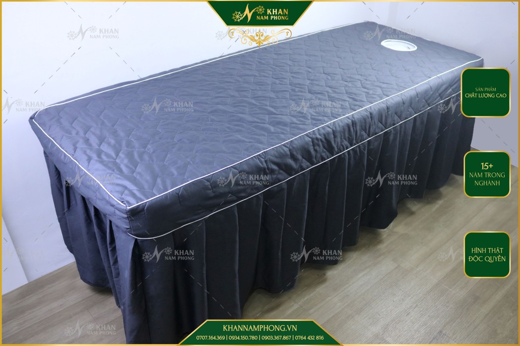 Bộ Drap Trải Giường Spa, Masssage Cotton Chần Bông Kèm Chăn Đắp Bộ Drap Trải Giường Spa, Masssage Cotton Chần Bông Kèm Chăn Đắp