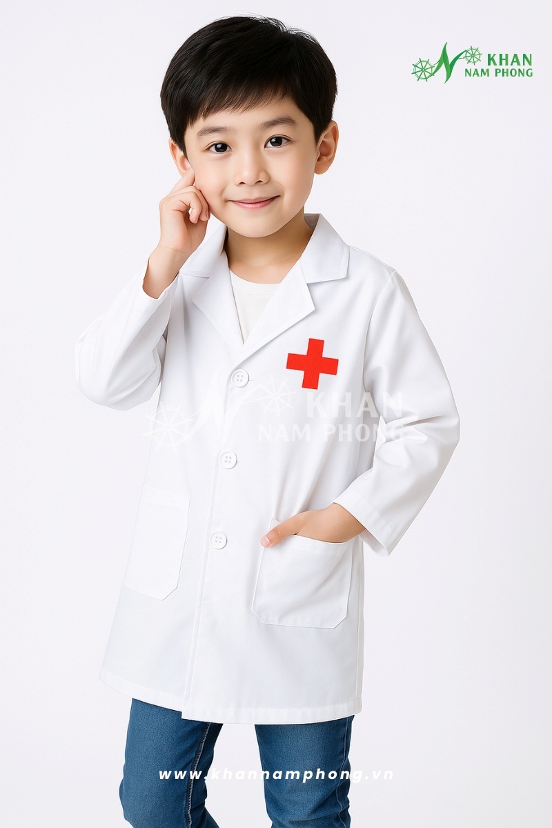 Trang Phục Áo Blouse Bác Sĩ Cho Trẻ Em Trang Phục Áo Blouse Bác Sĩ Cho Trẻ Em