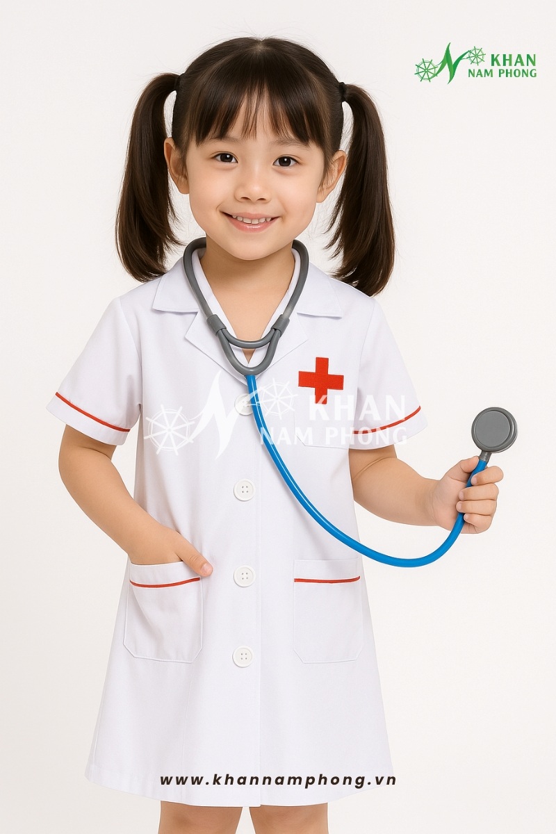 Trang Phục Áo Blouse Bác Sĩ Cho Trẻ Em Trắng Trang Phục Áo Blouse Bác Sĩ Cho Trẻ Em Trắng