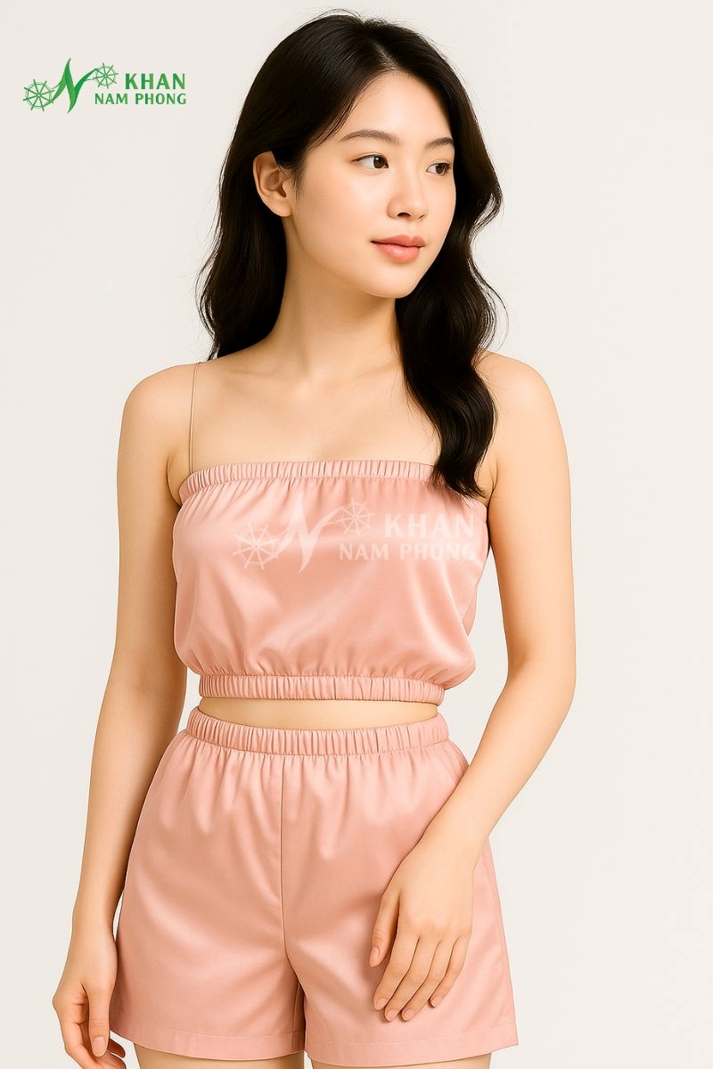 Bộ Quần Áo Cho Khách Làm Liệu Trình Giảm Béo Màu Hồng Bộ quần áo giảm béo cho spa tạo ấn tượng tốt cho khách hàng