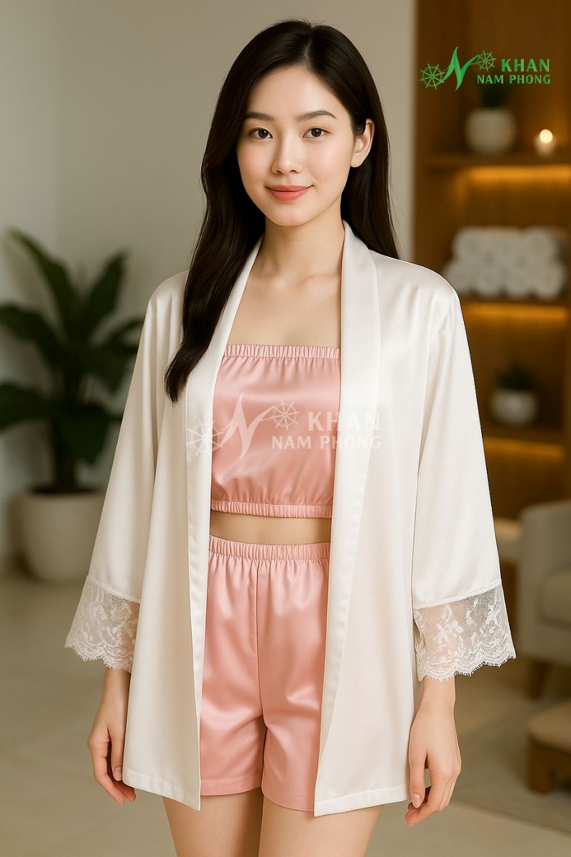 Bộ Quần Áo Cho Khách Làm Liệu Trình Giảm Béo Màu Hồng bộ quần áo giảm béo cho spa chất lượng cao