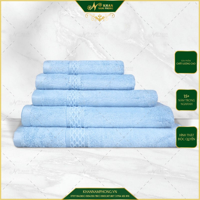 Khăn Spa Chất Liệu Viscose Bamboo Màu Xanh Blue Khăn spa chất liệu viscose bamboo màu xanh blue