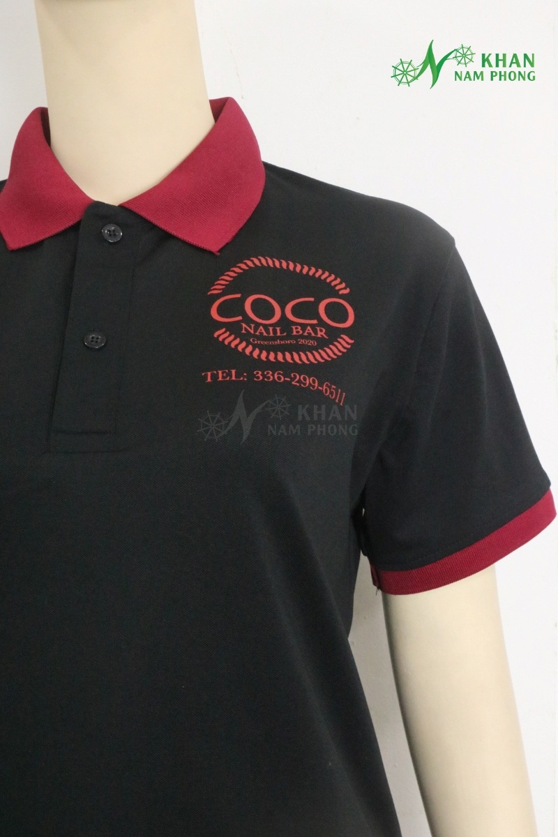 Quần Áo Đồng Phục Làm Nail Màu Xám Cotton Lạnh Thêu Logo Áo đồng phục nail thêu logo chất lượng cao