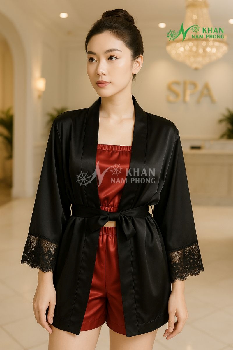Bộ Quần Áo Cho Khách Làm Liệu Trình Giảm Béo Màu Đỏ Bộ Quần Áo Cho Khách Làm Liệu Trình Giảm Béo Màu Đỏ