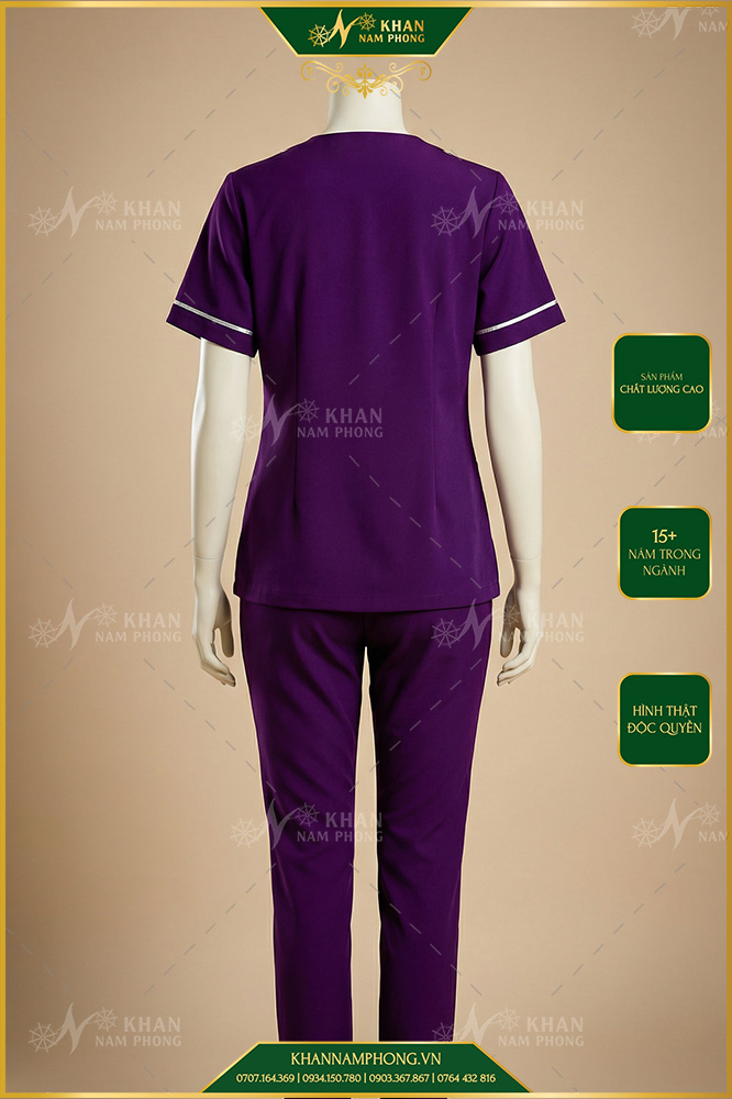 Đồng Phục Spa Màu Tím Đồng phục spa màu tím