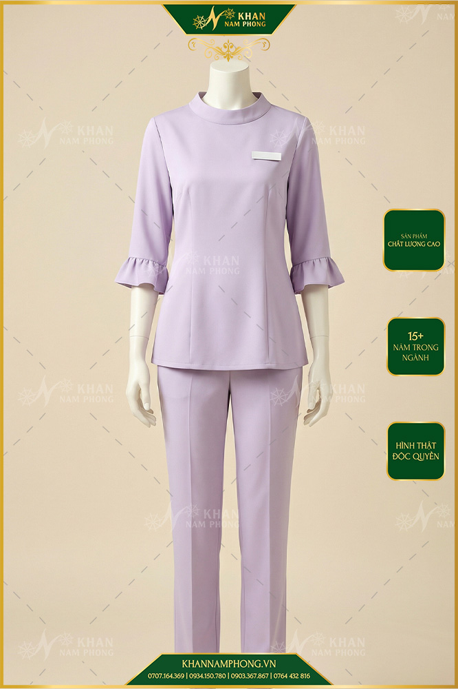 Đồng Phục Spa Màu Tím Đồng phục spa màu tím