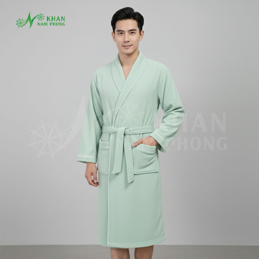 Áo Choàng Tắm Mùa Hè Mẫu áo choàng tắm mùa hè cao cấp với chất liệu cotton tự nhiên