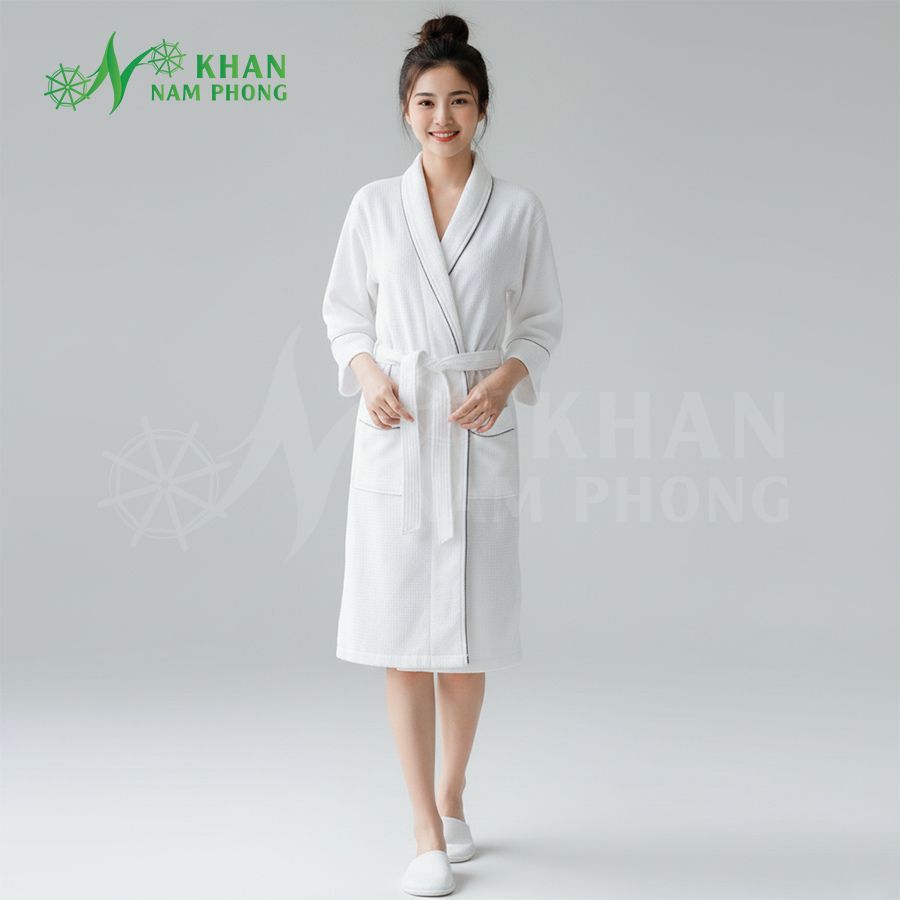 Áo Khoác Choàng Tắm Áo khoác choàng tắm cao cấp với chất liệu khăn cotton tự nhiên